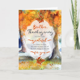 Brother Thanksgiving - höstfärg - tacksam Helgkort