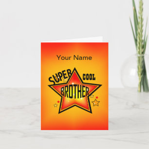 Brother Toppen Coola Star Hälsning Kort