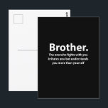Brother Typografi Bror Vykort<br><div class="desc">Brother Typografi Bror Postkort originaldesign av Nisha Prabhu. Sprid kärlek och goda vibrationer med vårt charmiga Brother Typografi Postkort! Denna iögonfallande design blandar modern estetik med hjärtlig känsla,  vilket gör det till en idealisk souvenir för födelsedagar,  helgdagar eller bara för att säga "Jag tänker på dig!</div>