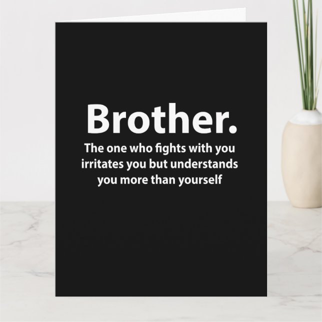 Brother Typography Brother Kort (Framsida)