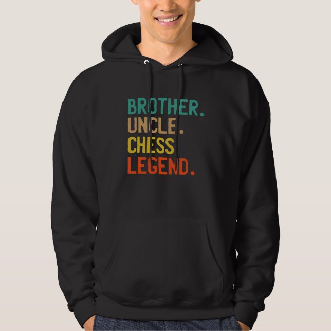 BROTHER UNCLE SAILING CHESS  COOL STRATEGY GAME UN HOODIE (Framsida)