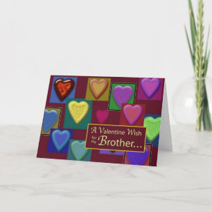 Brother Valentine Blocks of Hearts Helgkort
