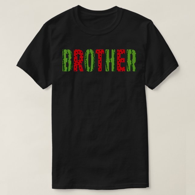 Brother Watermelon Mönster Birthday Girl Boy Summe T Shirt (Design framsida)