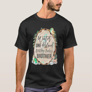 Brother Woodland Winter Onederland 1:a födelsedage T Shirt