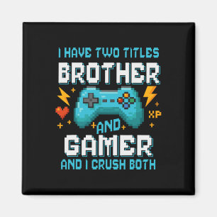 Brotherand Gamer Pixel Konsol TV-spel Spelare G Magnet