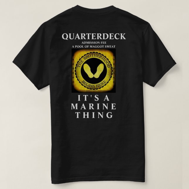 BROTHERHOOD BÖRJAR HÄR / DET ÄR EN MARINE SAK T SHIRT (Design baksida)