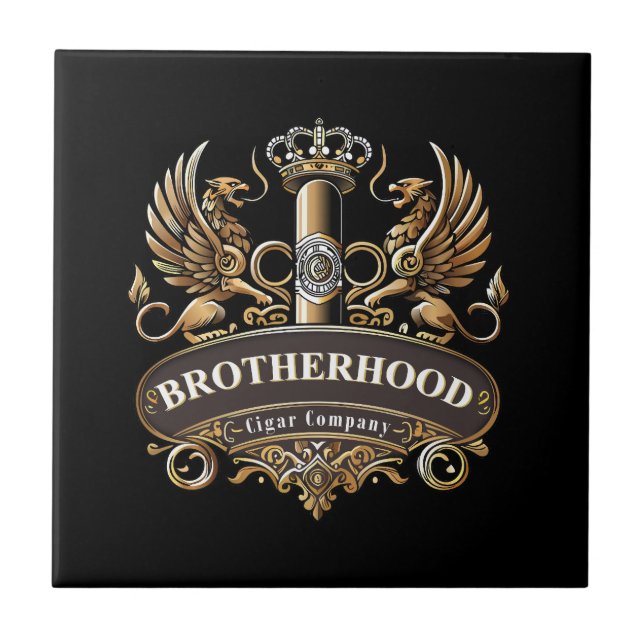 Brotherhood Cigar Company Ceramic Tile Kakelplatta (Framsidan)