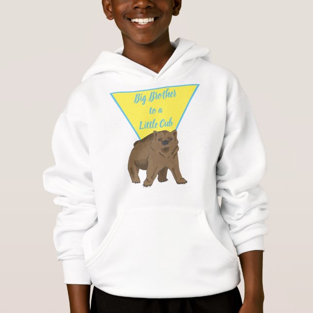 Brothers Big Brother Grizzly Baby Bear T Shirt (Framsida)