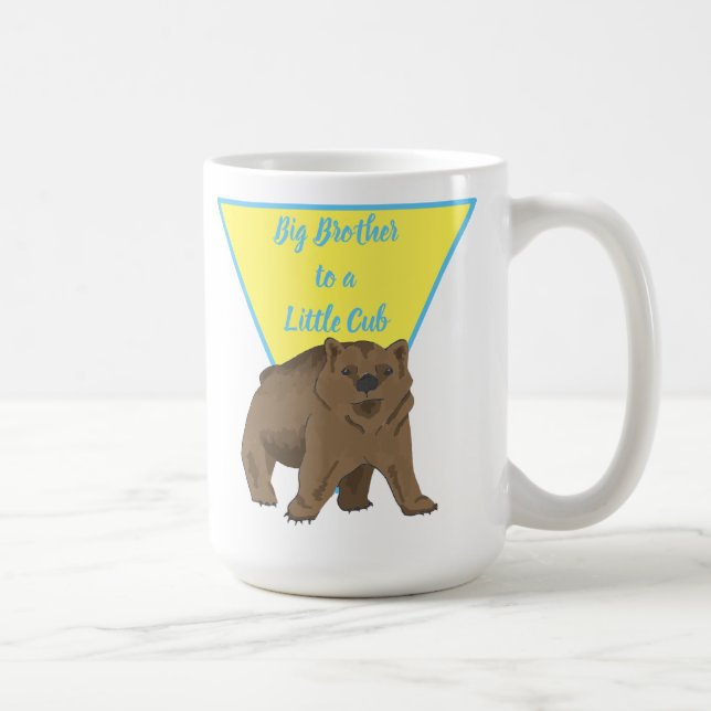 Brothers Big Brother Little Brother Cute Baby Bear Kaffemugg (Höger)