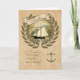 Brothers Birthday Nautical Sailboat Kort