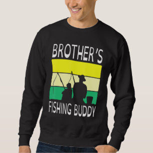 Brothers Fishing Buddy Lycklig Day Grandpa Far P Lång Ärmad Tröja