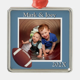 Brothers Football Personlig Photo jul Julgransprydnad Metall