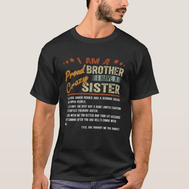 Brothers har en galen syster t shirt (Framsida)