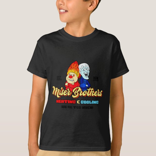 Brothers Heating &amp; Cooling Christmas  T Shirt (Framsida)