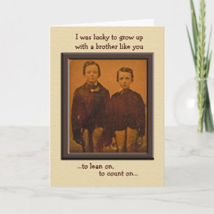 Brothers Humous Birthday Card Kort
