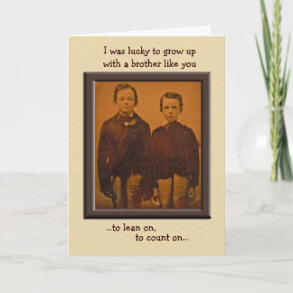Brothers Humous Birthday Card Kort