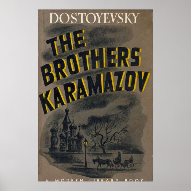 Brothers Karamazov Dostoevsky vintage bok c Poster (Framsidan)