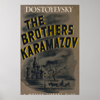 Brothers Karamazov Dostoevsky vintage bok c Poster