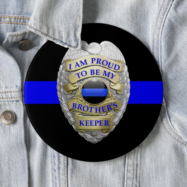 Brothers Keeper Badge Medallion Button Knapp (In Situ)