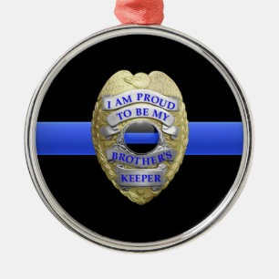 Brothers Keeper Police Badge Metall Ornament