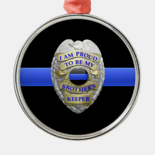 Brothers Keeper Police Badge Metall Ornament