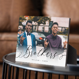 Brothers Script Gift for Brothers Photo Keepsaké