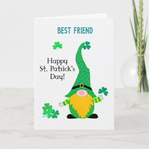 Brothers St Patrick's Roligt Leprechaun Gnome Card Kort