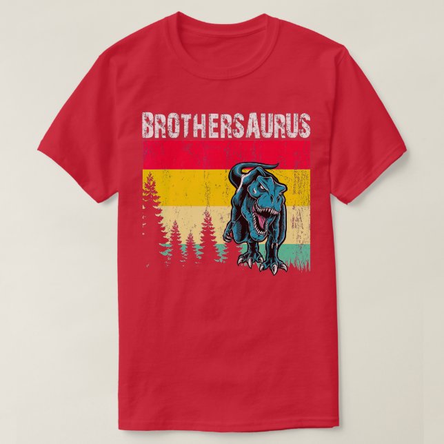 BrotherSaurus Big Brother T-Rex Dinosaur Gender Re T Shirt (Design framsida)
