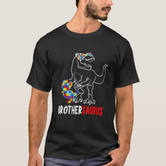 Brothersaurus Dinosaur T Rex Brother Saurus Autism Shirt