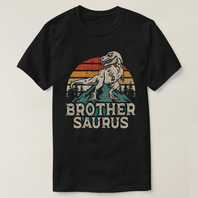Brothersaurus Dinosaur T Rex Brother Saurus Funny T Shirt (Design framsida)