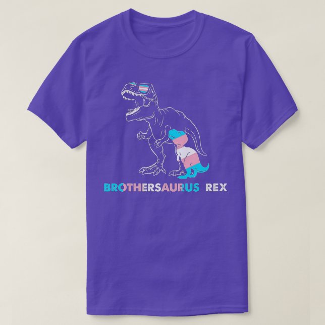 Brothersaurus Rex T Rex Transgender Day Of Visibil T Shirt (Design framsida)