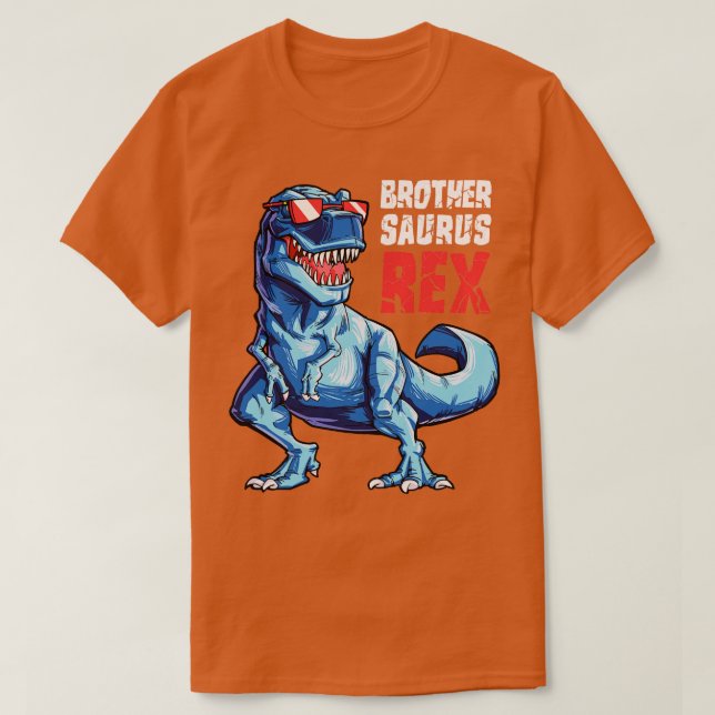 Brothersaurus T rex Brother Saurus Dinosaur Boys 1 Shirt (Design framsida)