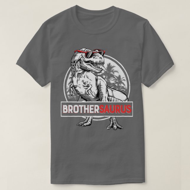 Brothersaurus T rex Brother Saurus Dinosaur Boys T Shirt (Design framsida)