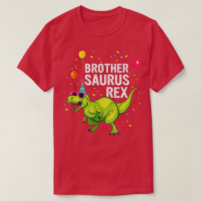Brothersaurus t Rex Dinosaur Brother Family Matchi Shirt (Design framsida)