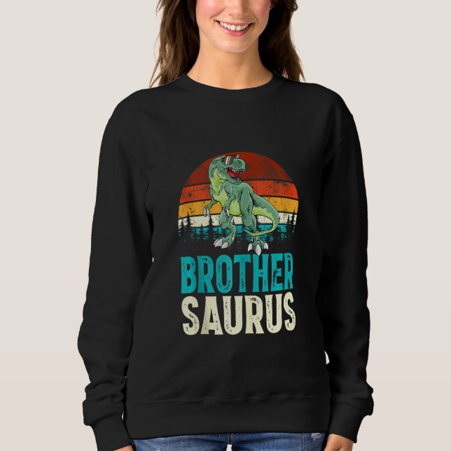 Brothersaurus t Rex Dinosaur Brother Saurus Family Shirt (Framsida)