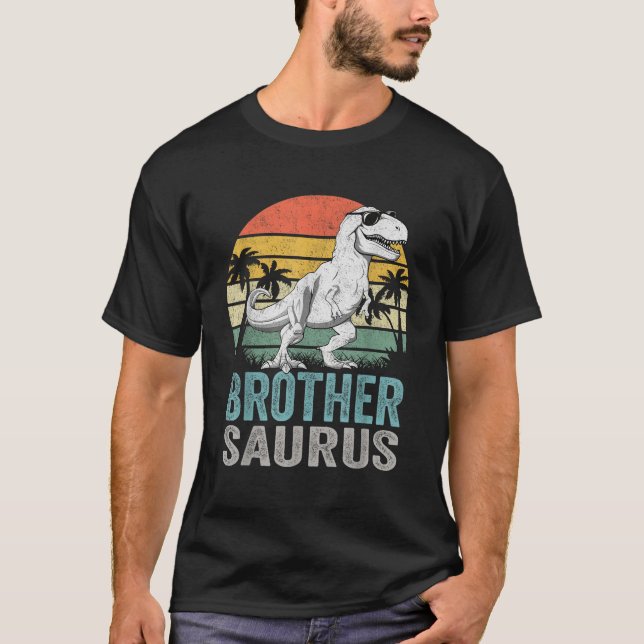 Brothersaurus T Rex Dinosaur Brother Saurus Family Shirt (Framsida)