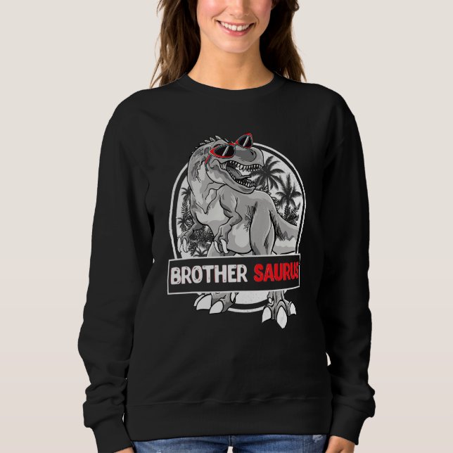 Brothersaurus t Rex Dinosaur Brother Saurus Family Shirt (Framsida)