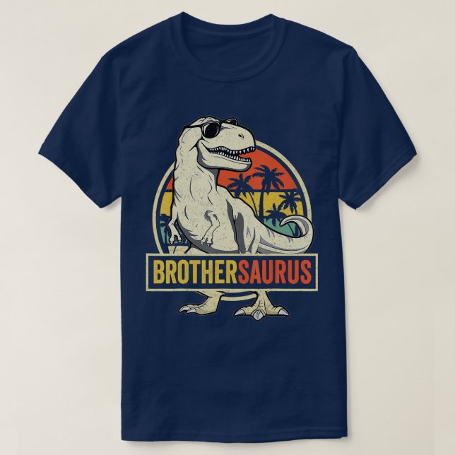 Brothersaurus T rex Dinosaur Brother Saurus Family T Shirt (Design framsida)