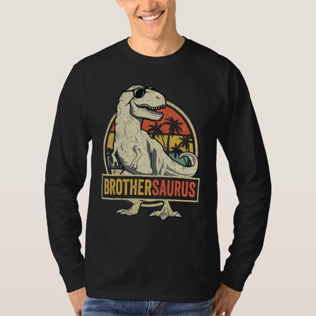 Brothersaurus T rex Dinosaur Brother Saurus Family T Shirt (Framsida)