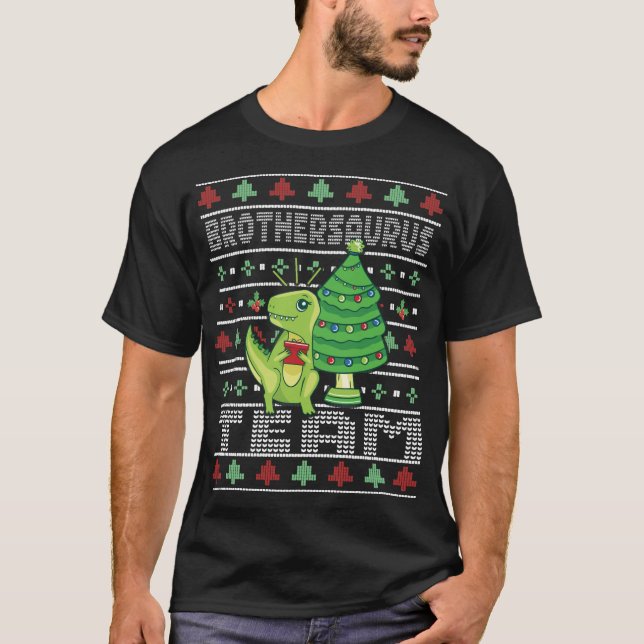 brothersaurus Ugly jul Sweater T Shirt (Framsida)