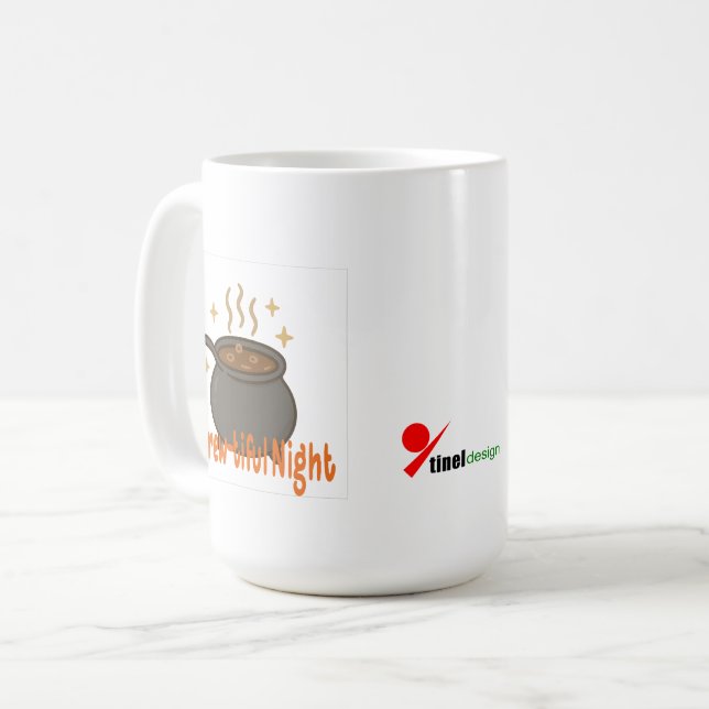 Brötlig natt - kaffe Cauldron Magic Kaffemugg (Framsida vänster)