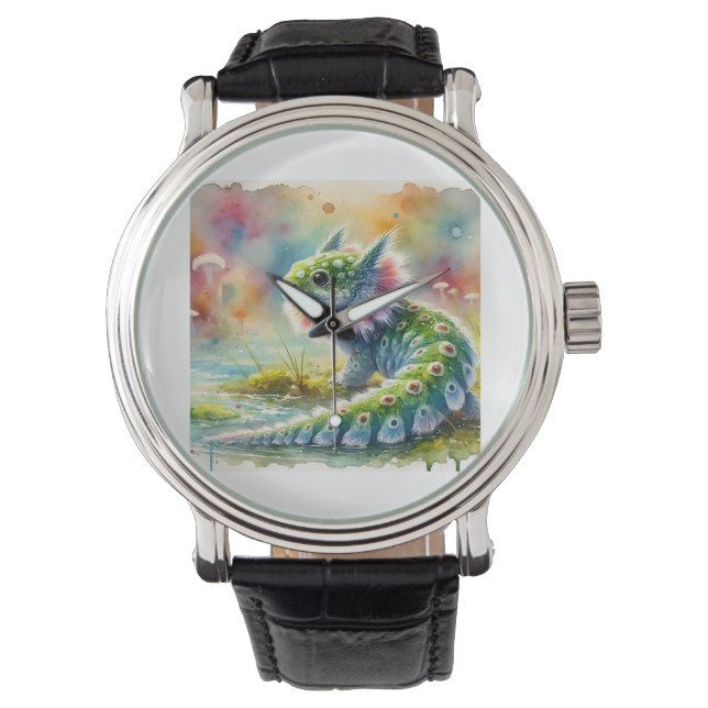 Brotola fish 070824AREF132 - Watercolor Armbandsur (Framsida)
