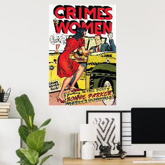 Brott av kvinnor_Bonnie Parker Vintage Comics Poster