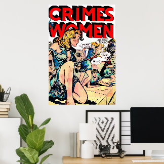 Brott av kvinnor fängelserymning vintage serietidn poster