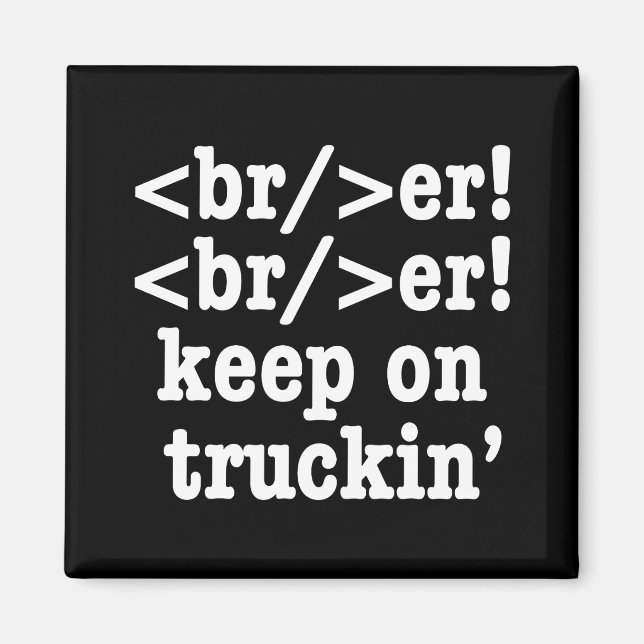brott! behålla på lastbilskod // HTML-kod Magnet (Framsidan)