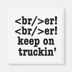 brott! behålla på lastbilskod // HTML-kod Magnet