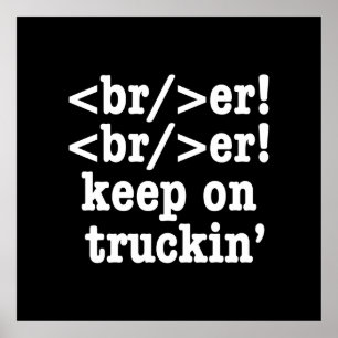 brott! behålla på lastbilskod // HTML-kod Poster