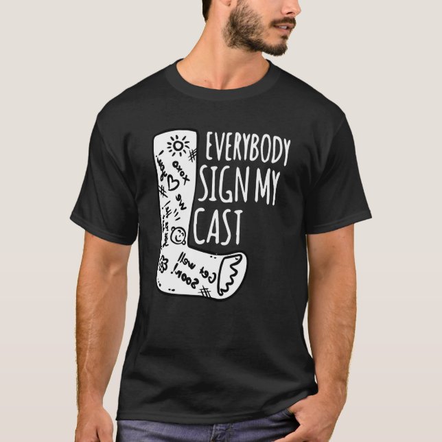 Brott ben alla undertecknar min sändning t shirt (Framsida)