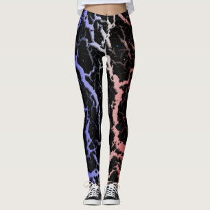 Brött blanksteg Lava - blått/vitt/rött Leggings