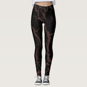 Brött blanksteg Lava - brunt Leggings